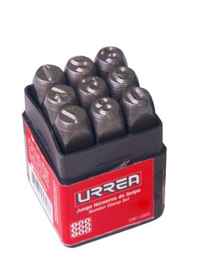 42N4.jpg 42N4 - Juego de números del "0" al "9" de golpe 4 mm, 9 piezas Urrea