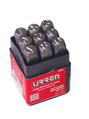 42N8.jpg 42N8 - Juego de números del "0" al "9" de golpe 8 mm, 9 piezas Urrea