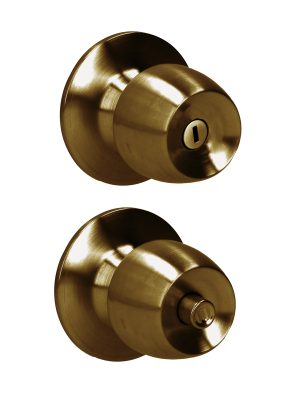 42POP.jpg 42POP - Pomo cilíndrico media copa función baño, latón antiguo, llave estándar, blíster Prolok