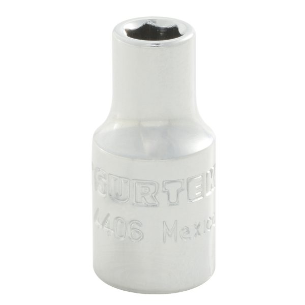 4406 - Dado cuadro de 1/4", 6 puntas, en pulgadas, 3/16" Surtek
