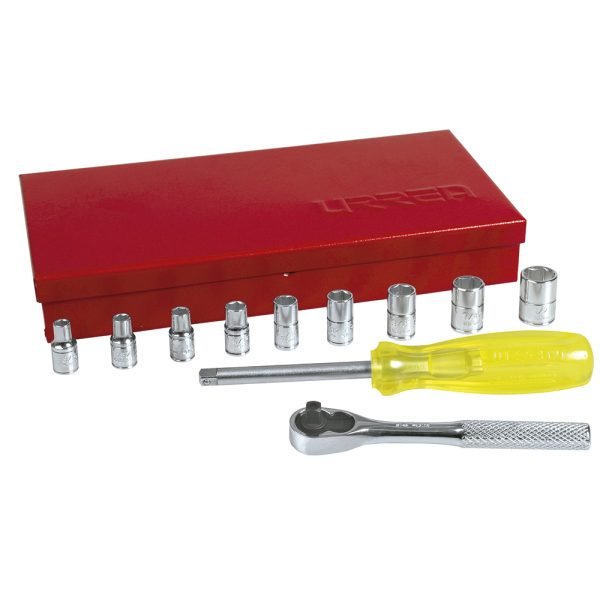 4700C.jpg 4700C - Juego de dados y accesorios cuadro de 1/4" en pulgadas, 12 piezas Urrea