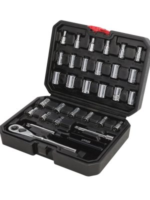 4700CB - Juego de dados y accesorios cuadro de 1/4" combinado, 30 piezas Urrea