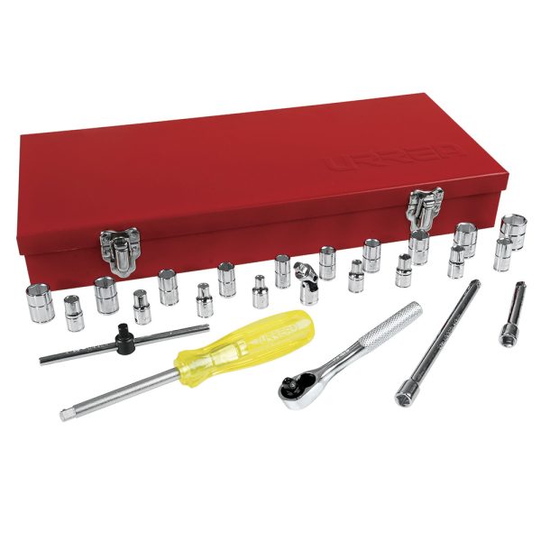 4700CM.jpg 4700CM - Juego de dados y accesorios cuadro de 1/4" combinado, 25 piezas Urrea