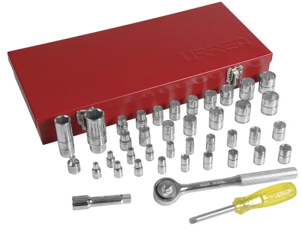 4700D.jpg 4700D - Juego de dados y accesorios cuadro de 1/4" y 3/8" combinado, 41 piezas Urrea