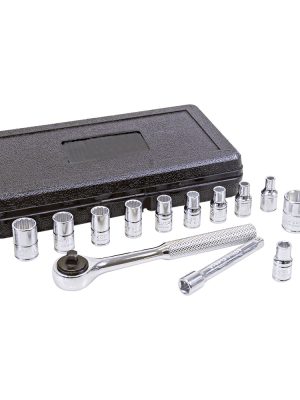 4700P - Juego de dados y accesorios cuadro de 1/4" combinado, 15 piezas Urrea