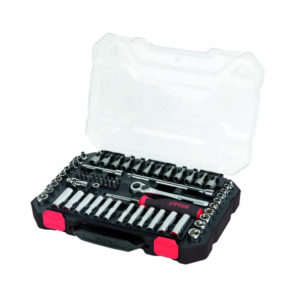 4701CD - Juego de dados y accesorios cuadro de 1/4" combinado, 70 piezas Urrea