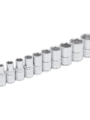 47106.jpg 47106 - Juego de dados cuadro de 1/4" en pulgadas, 10 piezas Urrea