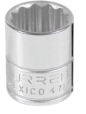 4718T - Dado cuadro de 1/4", 12 puntas, en pulgadas, 9/16" Urrea