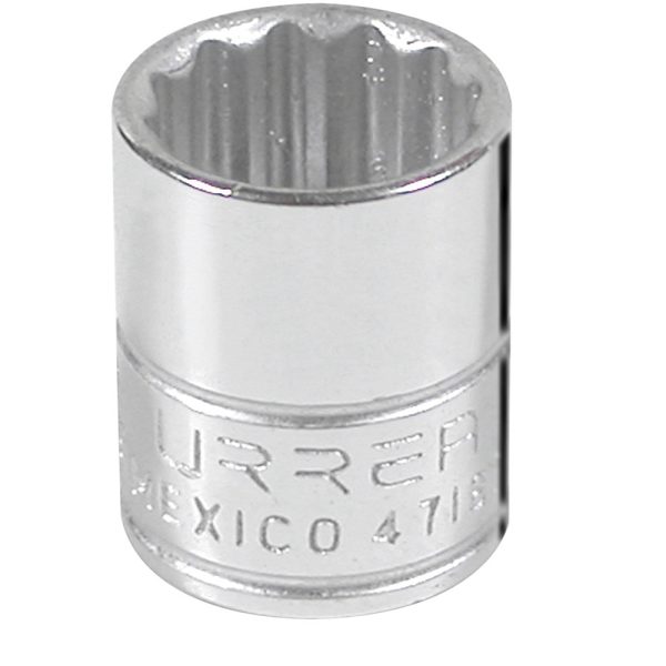 4718T - Dado cuadro de 1/4", 12 puntas, en pulgadas, 9/16" Urrea