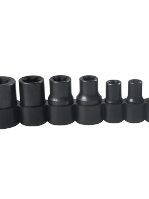 4752E - Juego de dados con punta torx hembra cuadro de 1/4" y 3/8", 7 piezas Urrea