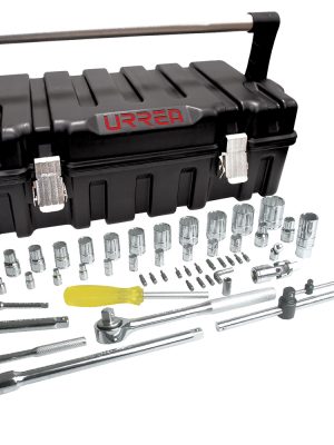 4754P50 - Juego de dados y accesorios cuadro de 1/4" y 1/2" en pulgadas, 51 piezas Urrea