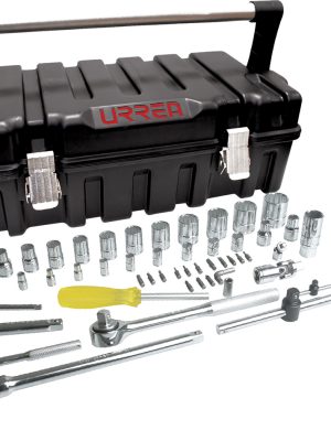 4754P50M - Juego de dados y accesorios cuadro de 1/4" y 1/2" métrico, 51 piezas Urrea