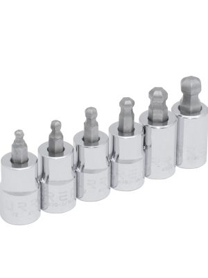 4900BD - Juego de dados punta hexagonal tipo bola cuadro de 3/8", en pulgadas, 6 piezas Urrea