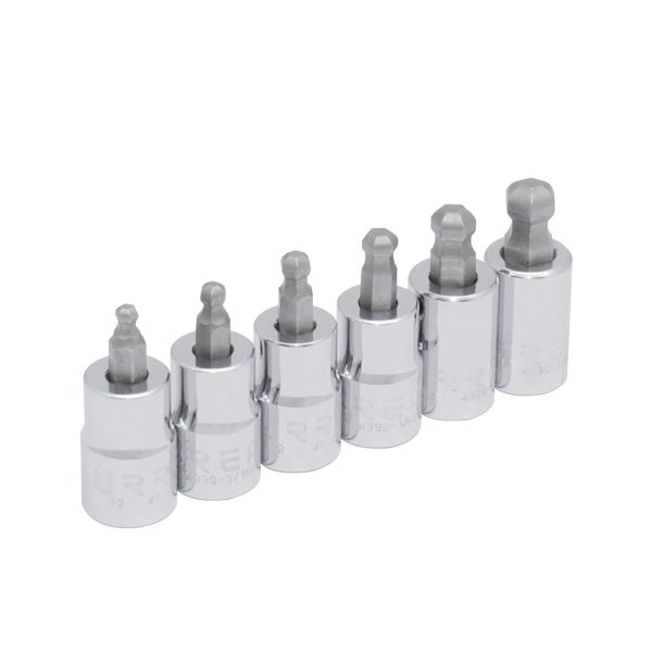 4900BD - Juego de dados punta hexagonal tipo bola cuadro de 3/8", en pulgadas, 6 piezas Urrea