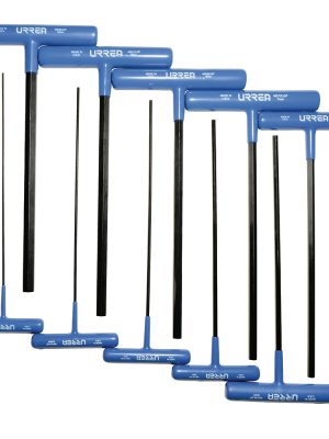 4965LGPM - Juego de llaves hexagonales tipo "T" ergonómicas, métricas, 10 piezas en blíster Urrea