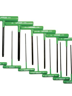 49668TGP - Juego de llaves hexagonales cortas tipo "T", ergonómicas, Torx, 13 piezas en blíster Urrea