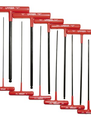 4967LBGP - Juego de llaves hexagonales tipo "T" punta de bola, en pulgadas, 11 piezas en blíster Urrea