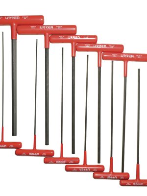 4967LGP - Juego de llaves hexagonales tipo "T" ergonómicas, en pulgadas, 11 piezas en blíster Urrea