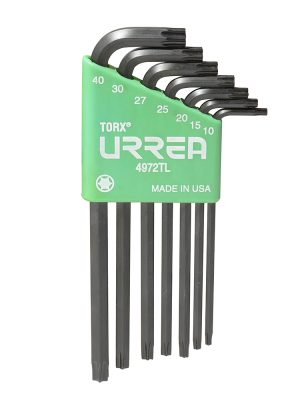 4972TL - Juego de llaves largas hexagonales tipo "L", Torx, 7 piezas en blíster Urrea