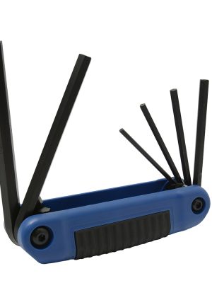 4973BM - Juego de llaves hexagonales tipo navaja métricas 3 a 10 mm estuche bimaterial, 6 pz Urrea