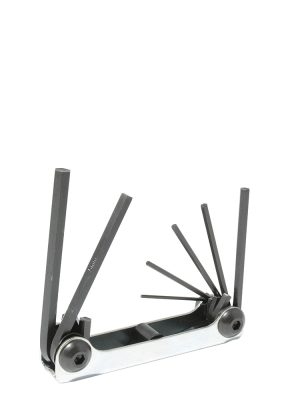 4974 - Juego de llaves hexagonales tipo navaja métricas 1.5 a 6 mm estuche metálico, 7 pz Urrea