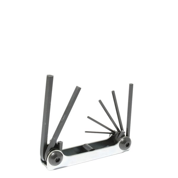 4974 - Juego de llaves hexagonales tipo navaja métricas 1.5 a 6 mm estuche metálico, 7 pz Urrea