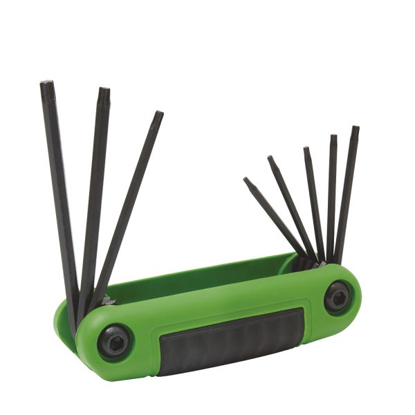 4976TX.jpg 4976TX - Juego de llaves hexagonales tipo navaja torx T6 a T25 estuche bimaterial, 8 pz Urrea