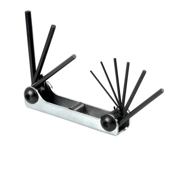 4978 - Juego de llaves hexagonales tipo navaja en pulgadas .050" a 3/16 " estuche metálico, 9 pz Urrea