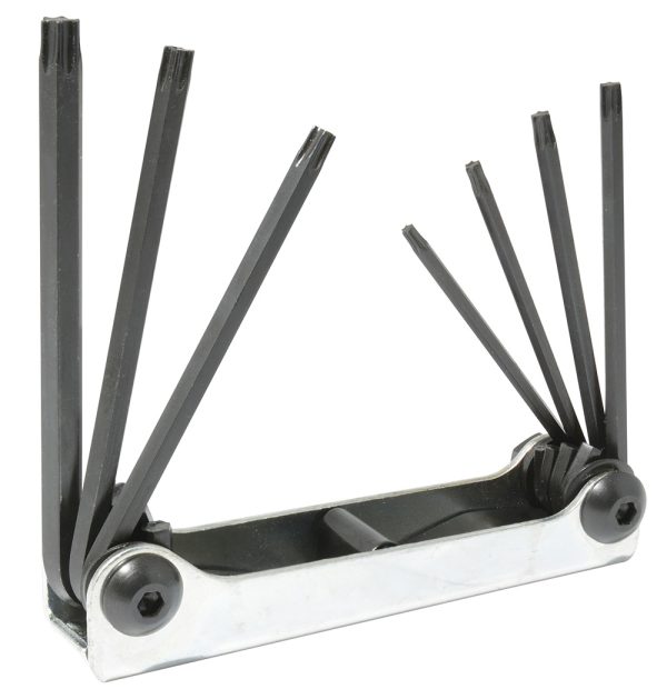 4979TX - Juego de llaves hexagonales tipo navaja torx T10 a T40 estuche metálico, 7 pz Urrea