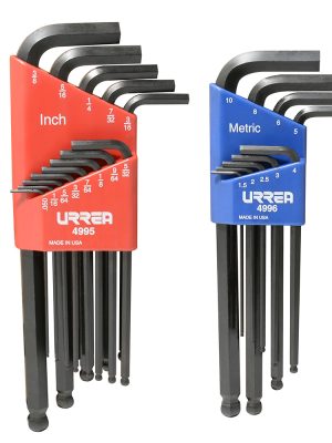 49822 - Juego de llaves hexagonales tipo "L" punta de bola, combinadas, 22 piezas en blíster Urrea