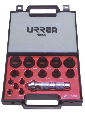 49900 - Juego de sacabocados de 1/8 a 1-3/16", 16 piezas Urrea