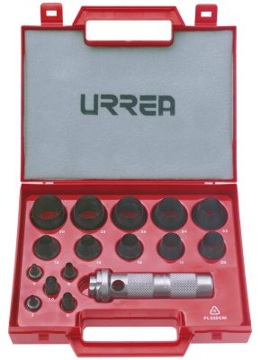 49900M - Juego de sacabocados de 3 a 30mm, 16 piezas Urrea