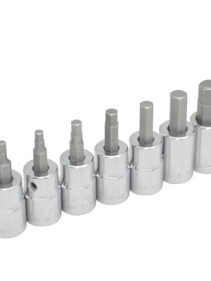 49907 - Juego de dados punta hexagonal cuadro de 3/8", en pulgadas, 7 piezas Urrea