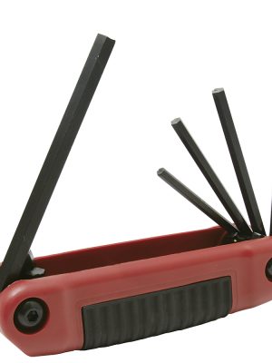 4994B - Juego de llaves hexagonales tipo navaja en pulgadas 5/32" a 3/8" estuche bimaterial, 6 pz Urrea