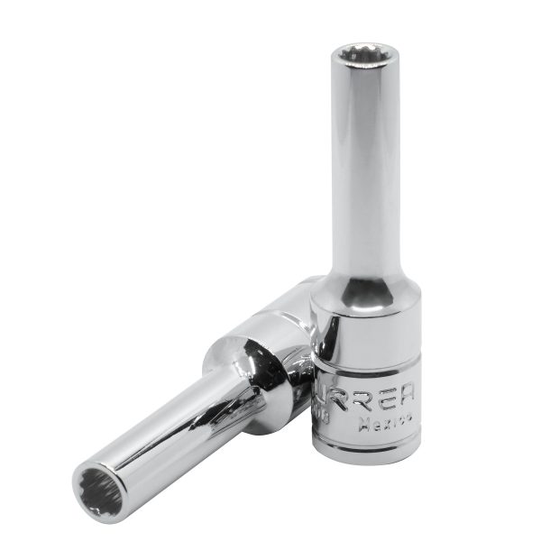 5008HM - Dado largo cuadro de 3/8", 6 puntas, métrico, 8 mm Urrea