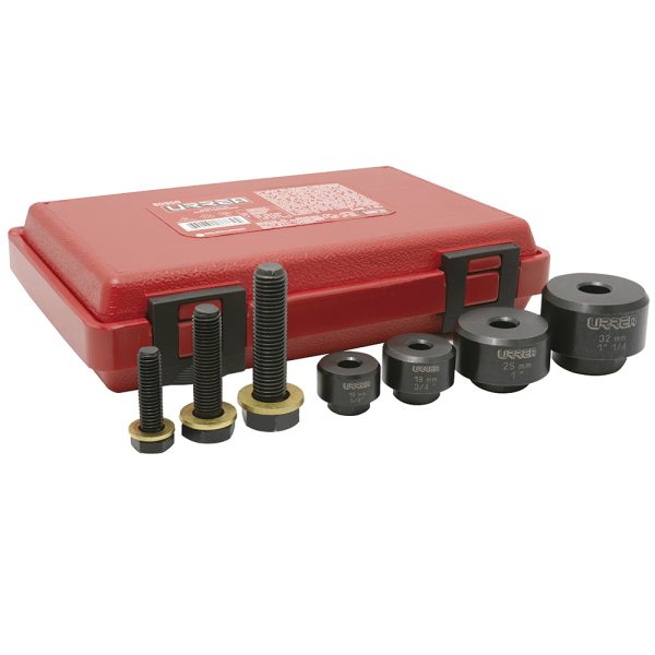50900 - Juego de sacabocados para láminas de 5/8" a 1-1/4", 7 piezas Urrea