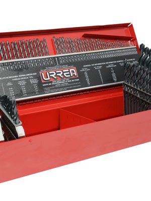 51115 - Juego de brocas negras de acero de alta velocidad zanco recto, 115 piezas Urrea