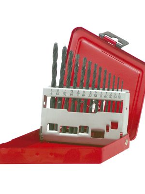 5113 - Juego de brocas negras de acero de alta velocidad zanco recto, 13 piezas Urrea