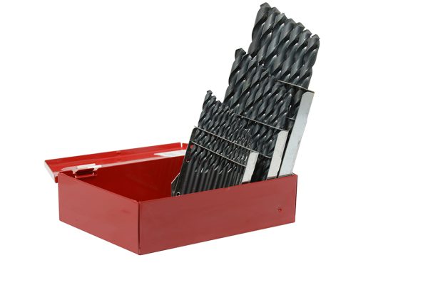 5129 - Juego de brocas negras de acero de alta velocidad zanco recto, 29 piezas Urrea