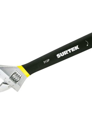 512P.jpg 512P - Llave ajustable cromada con mango Rubber grip de plastisol 12" Surtek