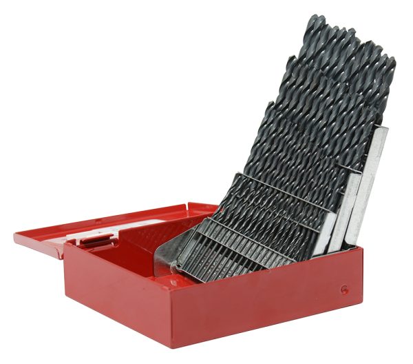 5160 - Juego de brocas negras numéricas de acero de alta velocidad zanco recto, 60 piezas Urrea