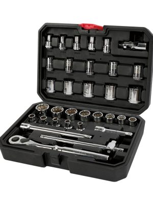 5200CB - Juego de dados y accesorios cuadro de 3/8" combinado, 33 piezas Urrea