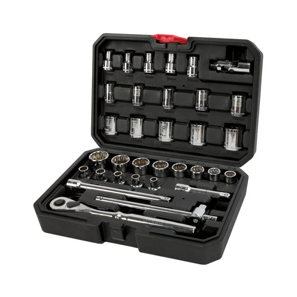 5200CB.jpg 5200CB - Juego de dados y accesorios cuadro de 3/8" combinado, 33 piezas Urrea