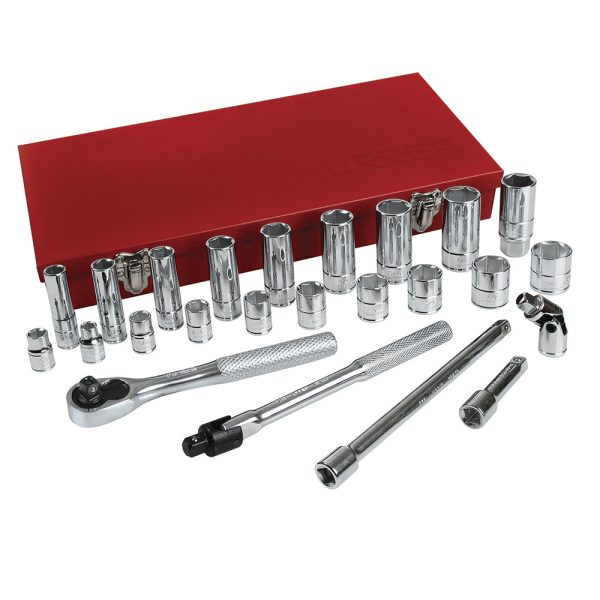 5200CL.jpg 5200CL - Juego de dados y accesorios cuadro de 3/8" en pulgadas, 25 piezas Urrea