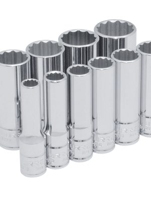 52107.jpg 52107 - Juego de dados largos cuadro de 3/8", 12 puntas, en pulgadas, 10 piezas Urrea