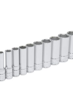 52111.jpg 52111 - Juego de dados largos cuadro de 3/8", 6 puntas, en pulgadas, 10 piezas Urrea