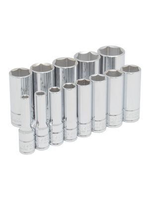 52114.jpg 52114 - Juego de dados largos cuadro de 3/8", 6 puntas, en pulgadas, 13 piezas Urrea