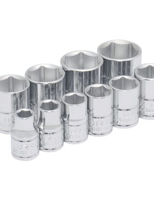 52122 - Juego de dados cuadro de 3/8", 6 puntas, en pulgadas, 10 piezas Urrea