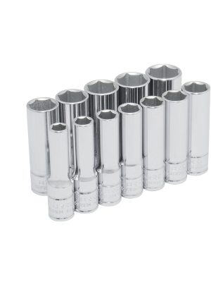 52205.jpg 52205 - Juego de dados largos cuadro de 3/8", 6 puntas, métricos, 12 piezas Urrea