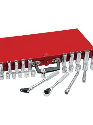 52222 - Juego de dados y accesorios cuadro de 3/8" métrico, 30 piezas Urrea